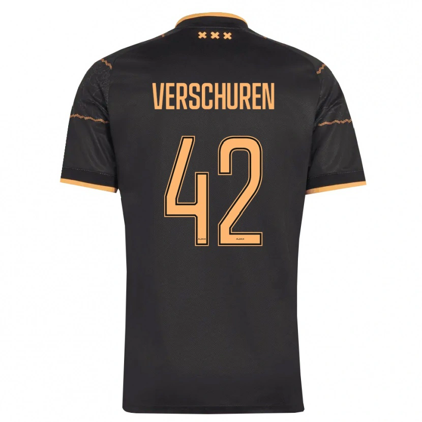 Danxen Mujer Camiseta Nick Verschuren #42 Negro Naranja 2ª Equipación 2026/27 La Camisa