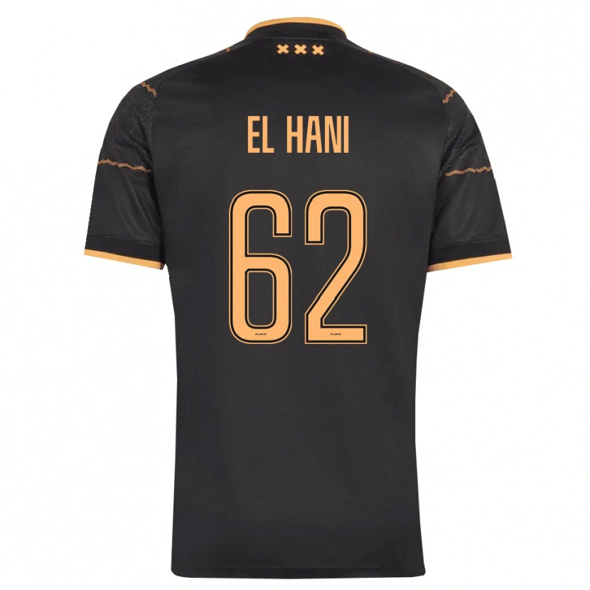 Danxen Mujer Camiseta Aymean El Hani #62 Negro Naranja 2ª Equipación 2026/27 La Camisa