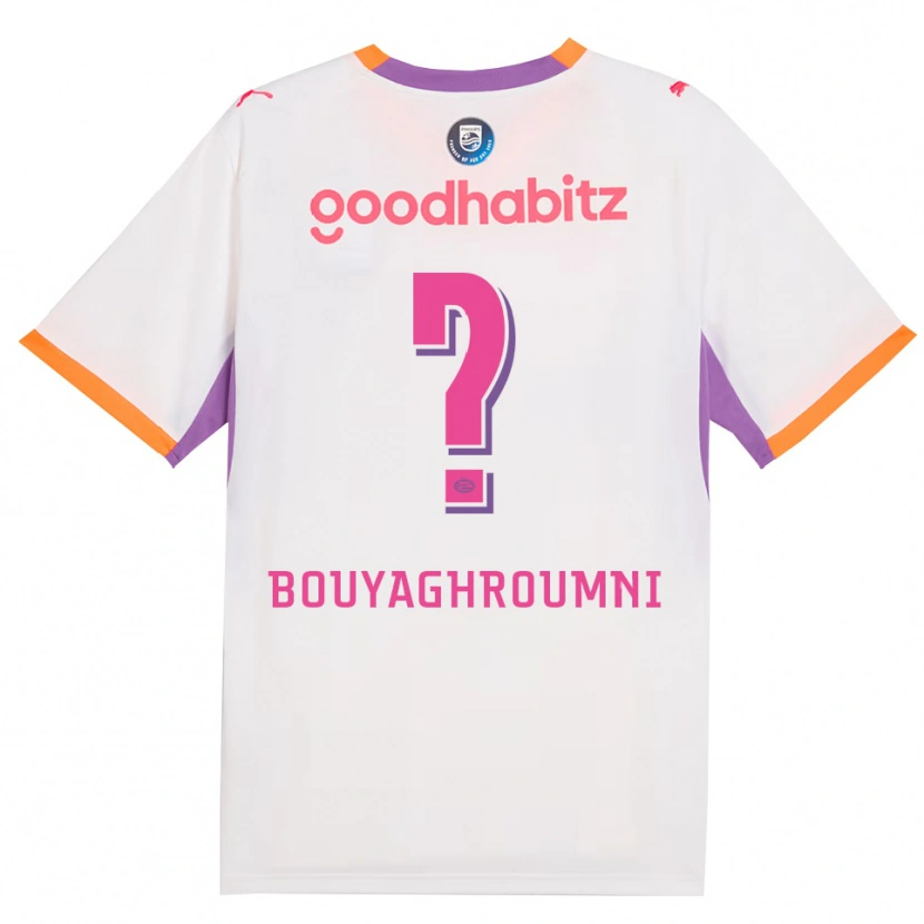 Danxen Mujer Camiseta Jaafar Bouyaghroumni #0 Blanco Púrpura Naranja 2ª Equipación 2026/27 La Camisa