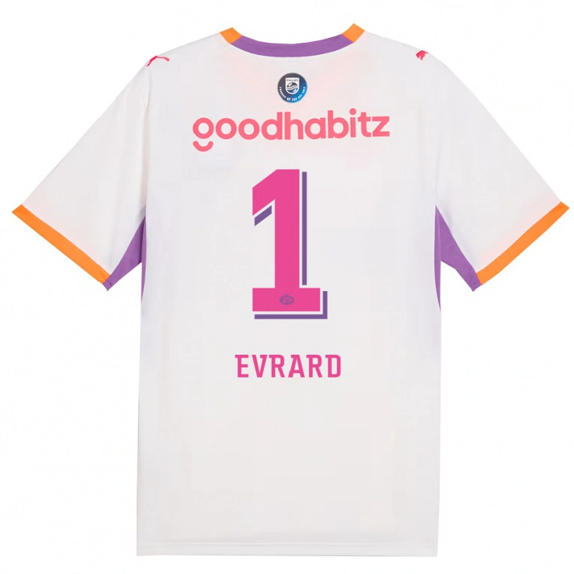 Danxen Mujer Camiseta Nicky Evrard #1 Blanco Púrpura Naranja 2ª Equipación 2026/27 La Camisa