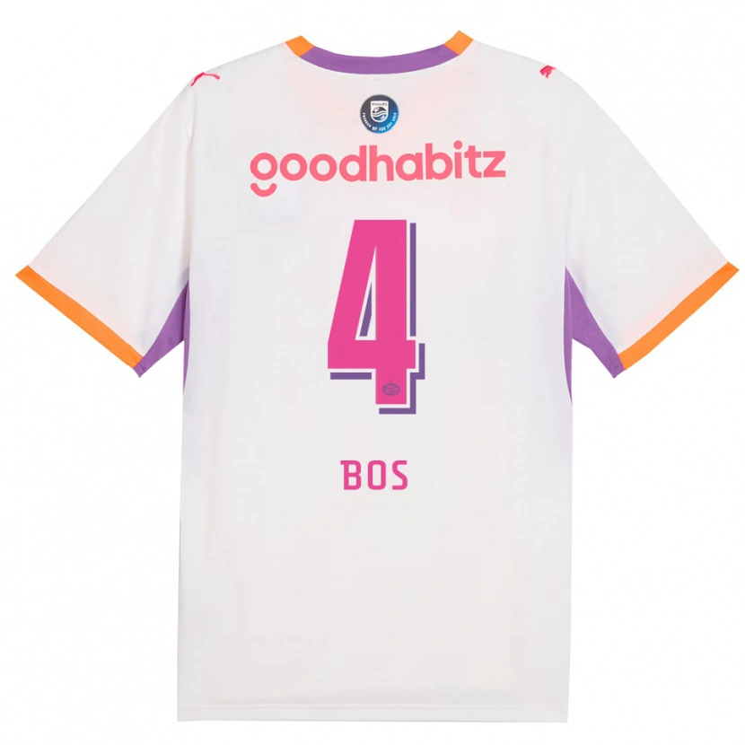 Danxen Mujer Camiseta Floris Bos #4 Blanco Púrpura Naranja 2ª Equipación 2026/27 La Camisa