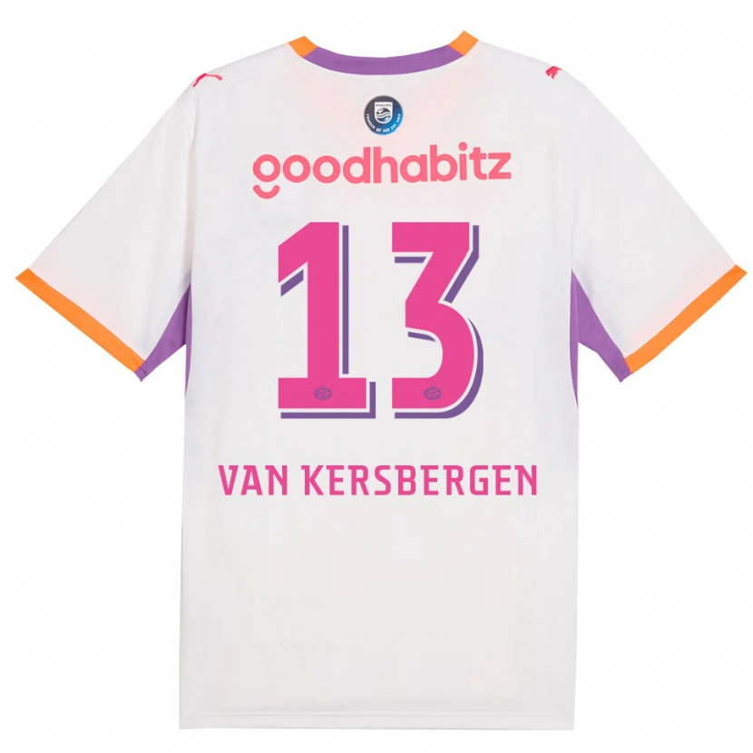 Danxen Mujer Camiseta Sander Van Kersbergen #13 Blanco Púrpura Naranja 2ª Equipación 2026/27 La Camisa