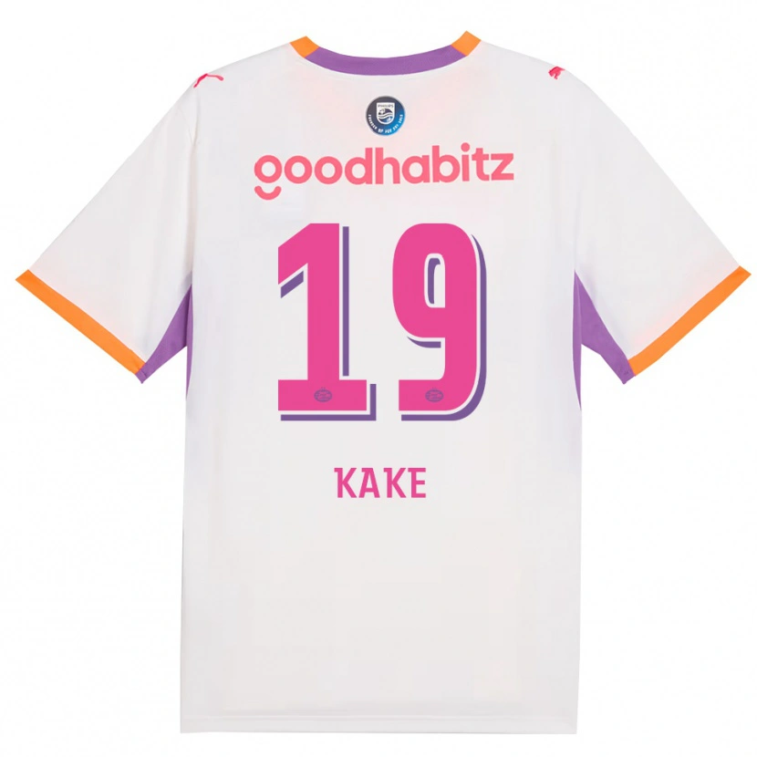 Danxen Mujer Camiseta Souhel Kake #19 Blanco Púrpura Naranja 2ª Equipación 2026/27 La Camisa