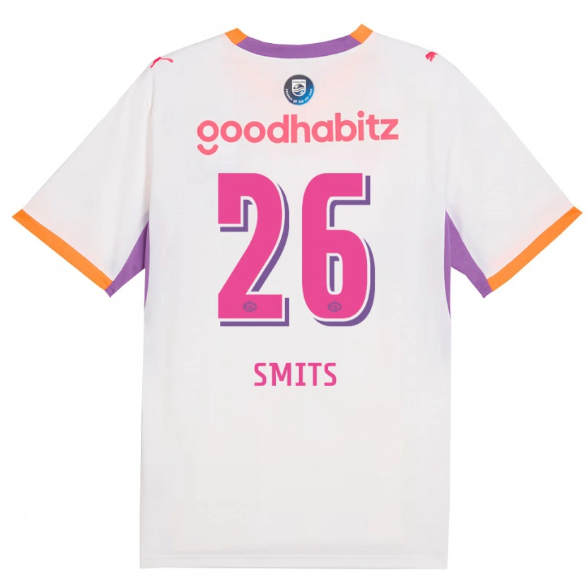 Danxen Mujer Camiseta Eef Smits #26 Blanco Púrpura Naranja 2ª Equipación 2026/27 La Camisa