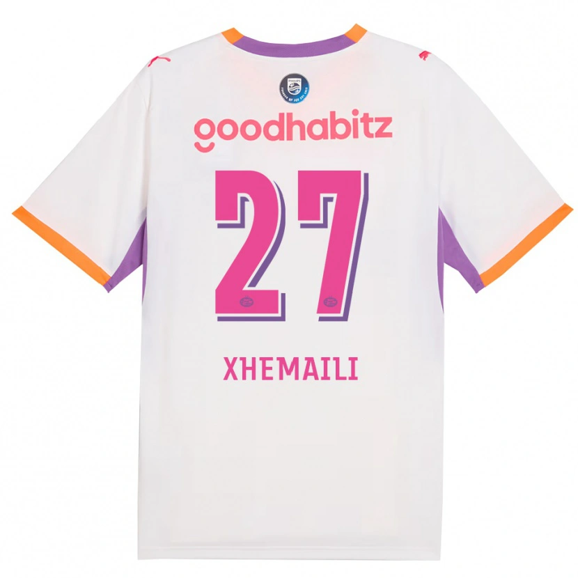 Danxen Mujer Camiseta Riola Xhemaili #27 Blanco Púrpura Naranja 2ª Equipación 2026/27 La Camisa