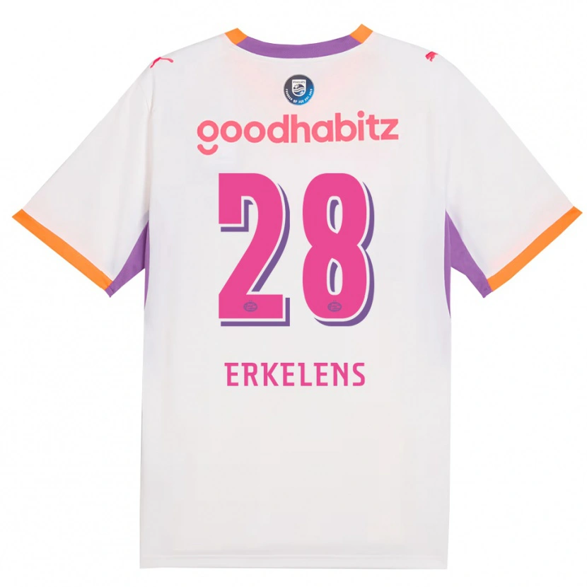 Danxen Mujer Camiseta Kwint Erkelens #28 Blanco Púrpura Naranja 2ª Equipación 2026/27 La Camisa
