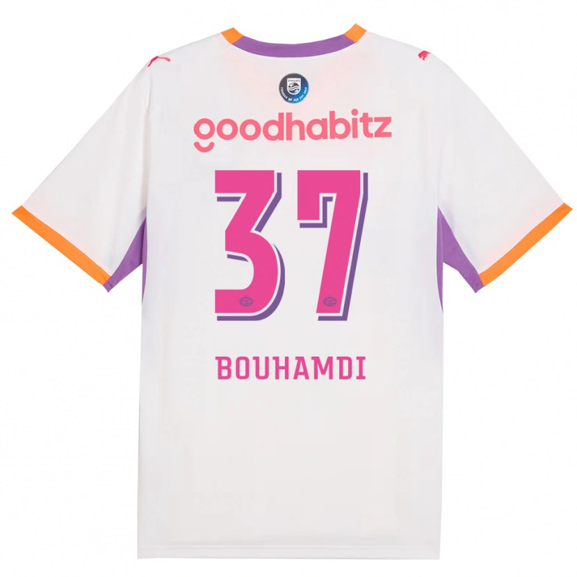Danxen Mujer Camiseta Amir Bouhamdi #37 Blanco Púrpura Naranja 2ª Equipación 2026/27 La Camisa