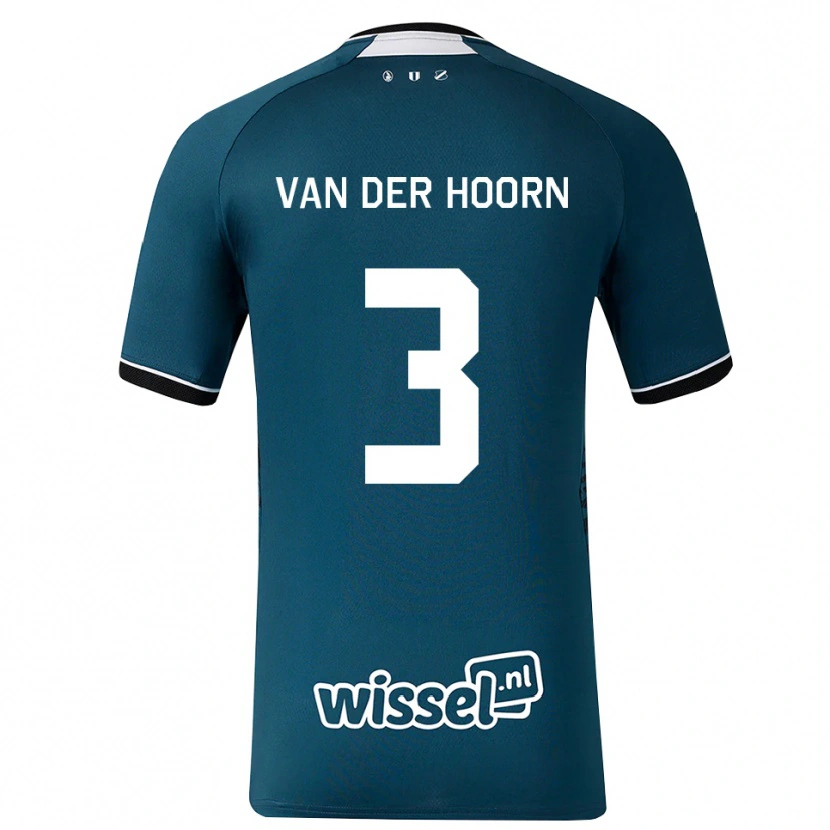 Danxen Mujer Camiseta Mike Van Der Hoorn #3 Grisardodarkslategray Blanco 2ª Equipación 2026/27 La Camisa