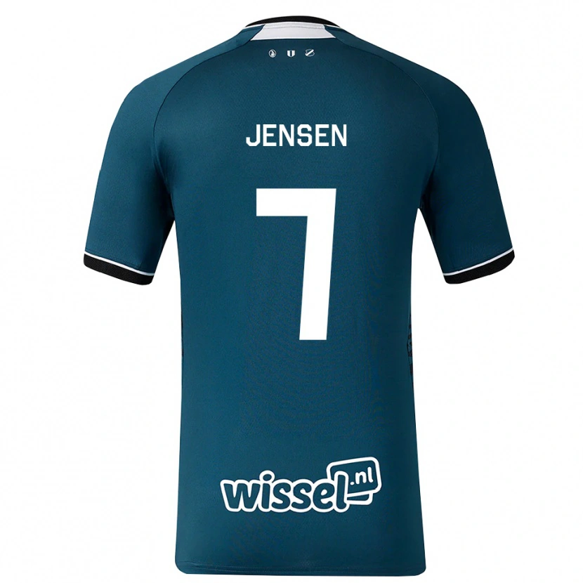 Danxen Mujer Camiseta Victor Jensen #7 Grisardodarkslategray Blanco 2ª Equipación 2026/27 La Camisa