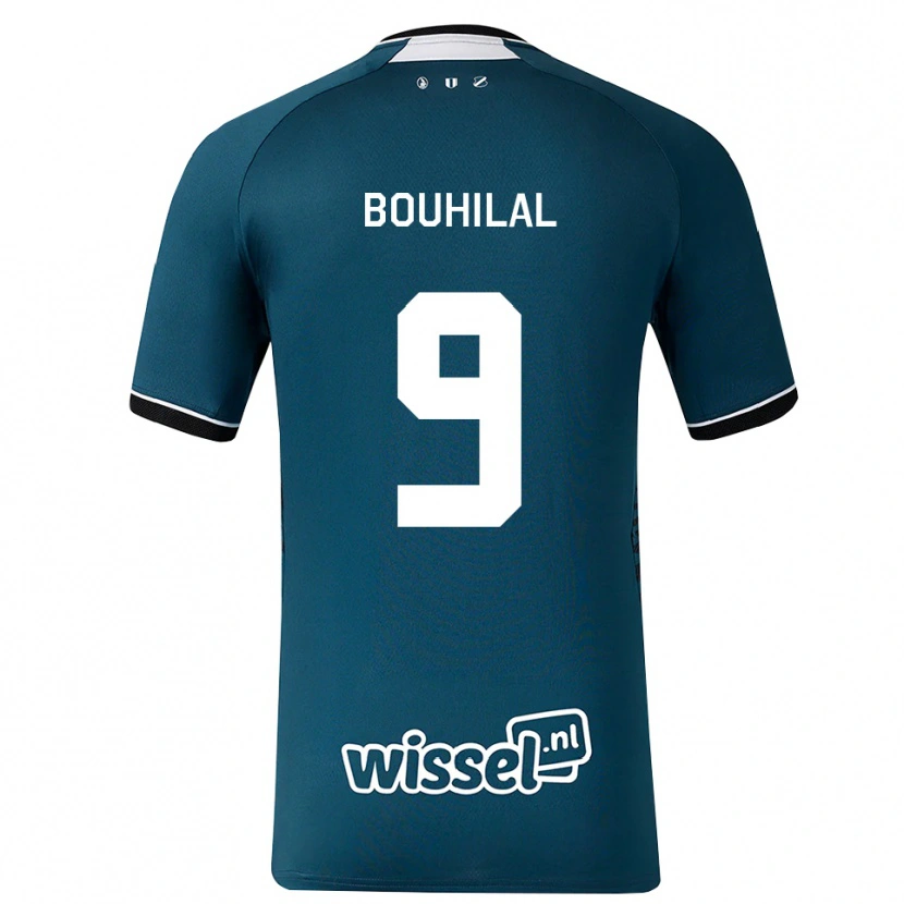 Danxen Mujer Camiseta Mohammed Bouhilal #9 Grisardodarkslategray Blanco 2ª Equipación 2026/27 La Camisa