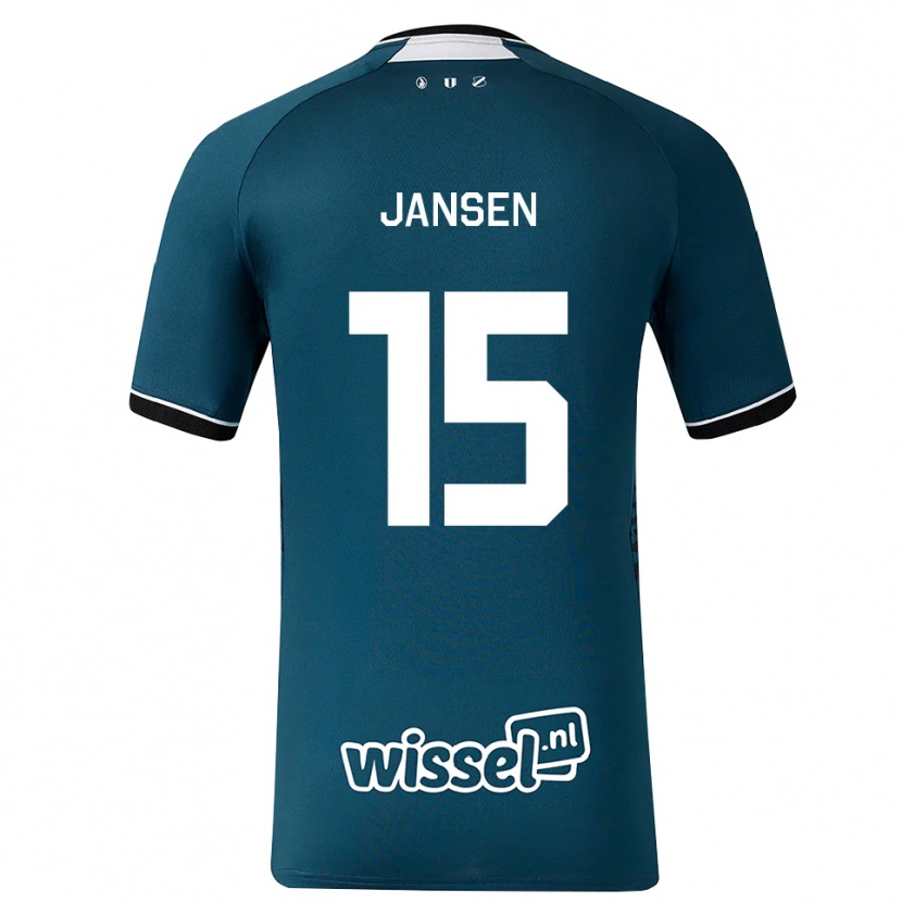 Danxen Mujer Camiseta Scott Jansen #15 Grisardodarkslategray Blanco 2ª Equipación 2026/27 La Camisa