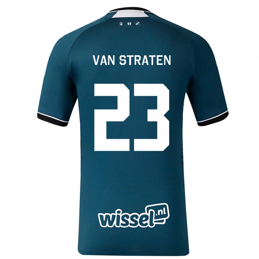 Danxen Mujer Camiseta Dieke Van Straten #23 Grisardodarkslategray Blanco 2ª Equipación 2026/27 La Camisa
