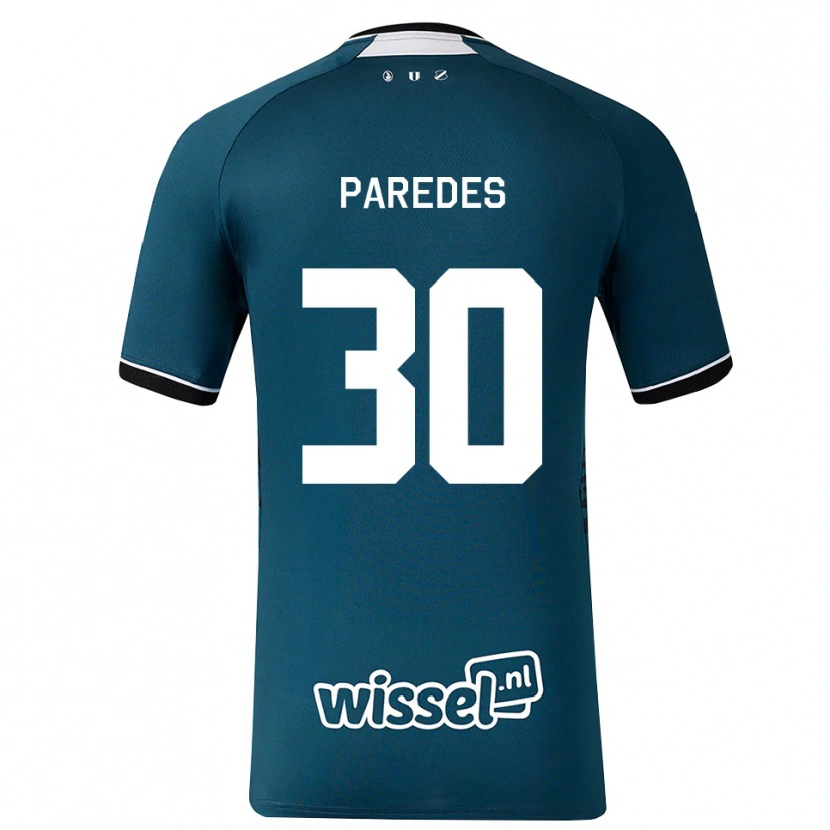 Danxen Mujer Camiseta Kevin Paredes #30 Grisardodarkslategray Blanco 2ª Equipación 2026/27 La Camisa