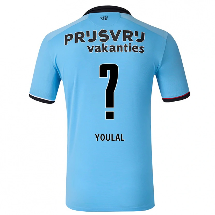 Danxen Mujer Camiseta Bilal Youlal #0 Azulcieloprofundo Negro Rojo 2ª Equipación 2026/27 La Camisa