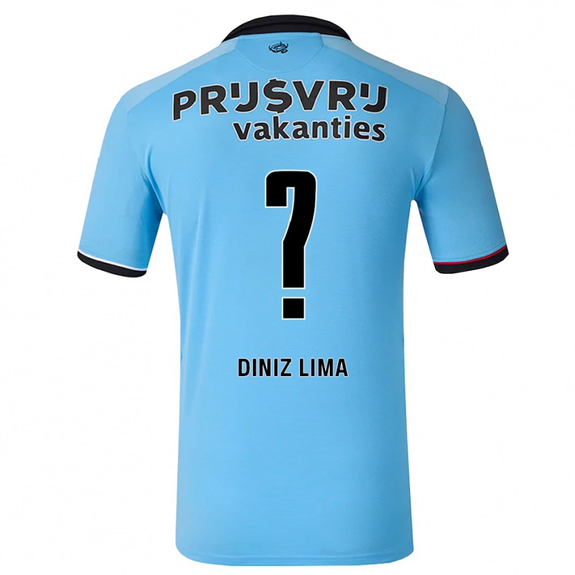 Danxen Mujer Camiseta Lucas Diniz Lima #0 Azulcieloprofundo Negro Rojo 2ª Equipación 2026/27 La Camisa