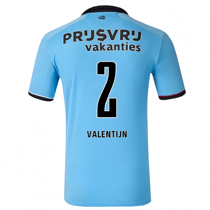 Danxen Mujer Camiseta Jurvain Valentijn #2 Azulcieloprofundo Negro Rojo 2ª Equipación 2026/27 La Camisa