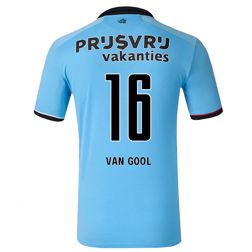 Danxen Mujer Camiseta Sydney Van Gool #16 Azulcieloprofundo Negro Rojo 2ª Equipación 2026/27 La Camisa