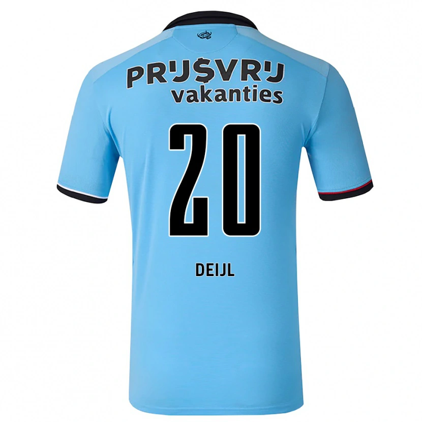 Danxen Mujer Camiseta Mats Deijl #20 Azulcieloprofundo Negro Rojo 2ª Equipación 2026/27 La Camisa