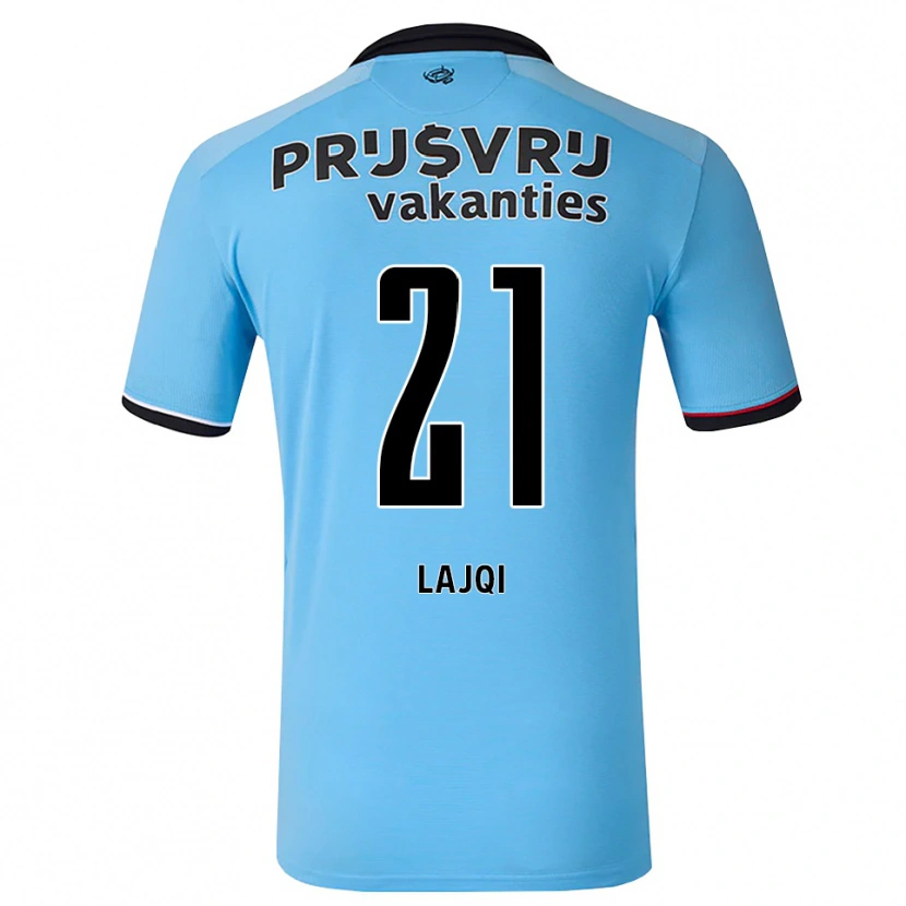 Danxen Mujer Camiseta Merlind Lajqi #21 Azulcieloprofundo Negro Rojo 2ª Equipación 2026/27 La Camisa
