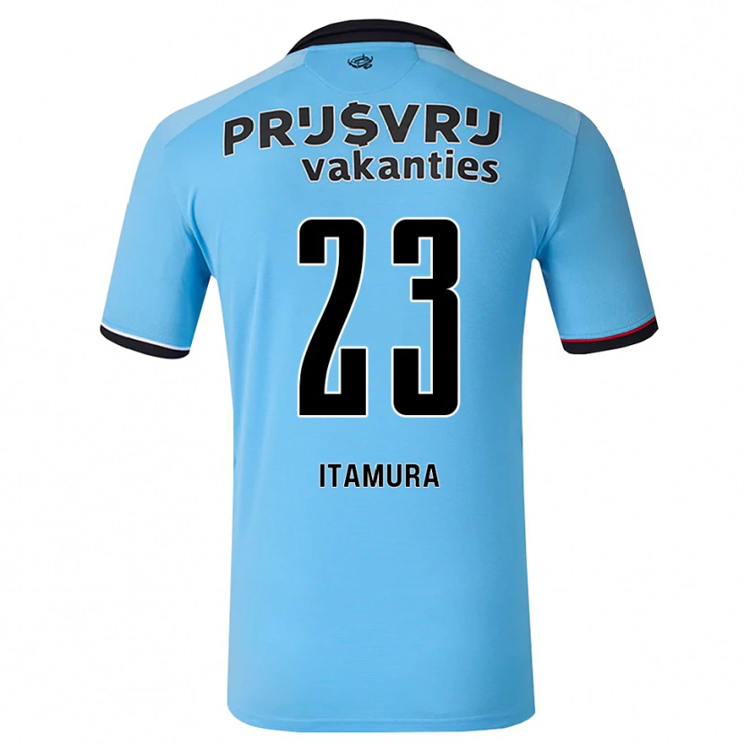 Danxen Mujer Camiseta Mao Itamura #23 Azulcieloprofundo Negro Rojo 2ª Equipación 2026/27 La Camisa