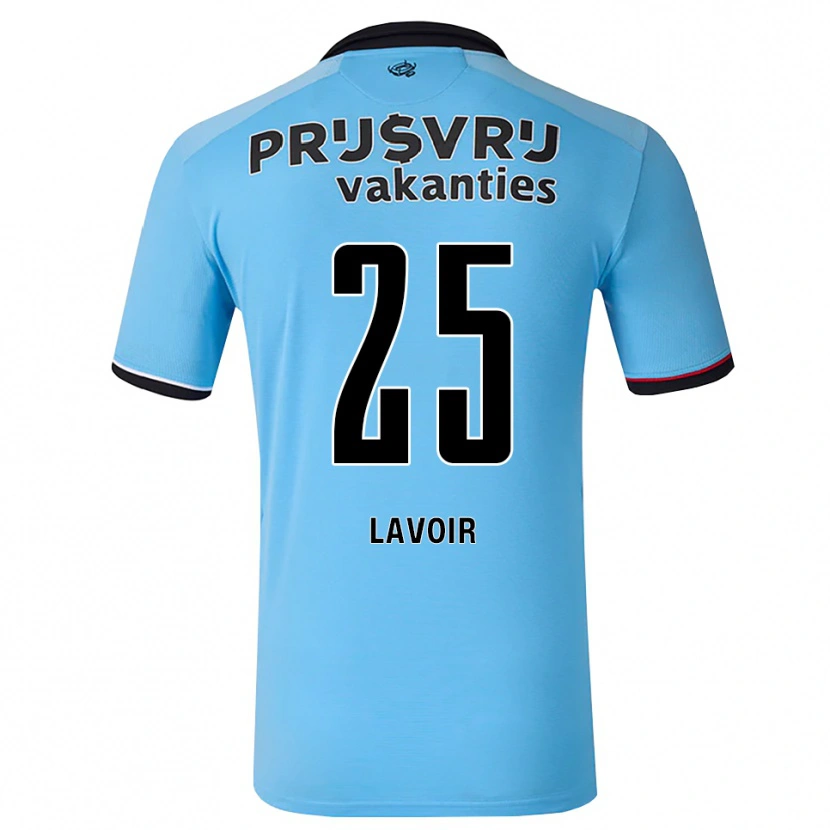 Danxen Mujer Camiseta Romee Van De Lavoir #25 Azulcieloprofundo Negro Rojo 2ª Equipación 2026/27 La Camisa