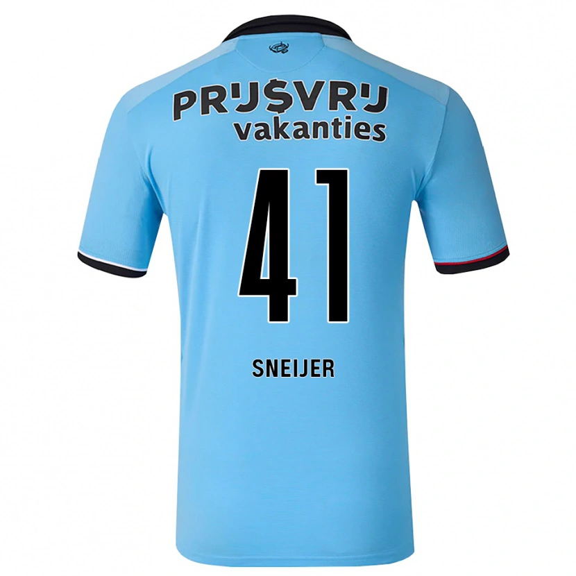 Danxen Mujer Camiseta Zino Sneijer #41 Azulcieloprofundo Negro Rojo 2ª Equipación 2026/27 La Camisa