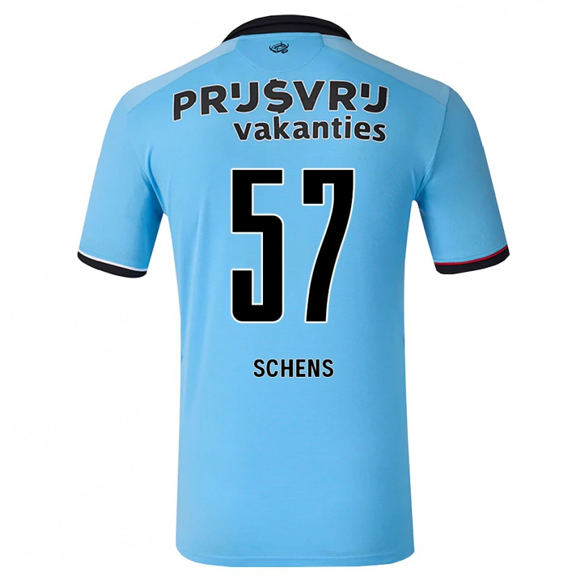 Danxen Mujer Camiseta Twan Schens #57 Azulcieloprofundo Negro Rojo 2ª Equipación 2026/27 La Camisa