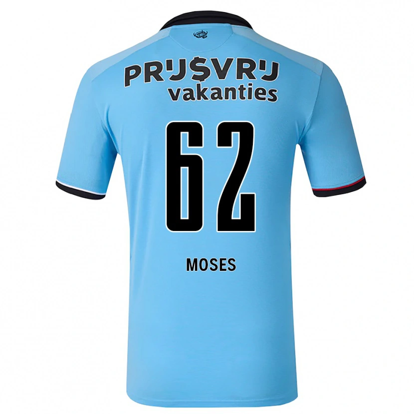 Danxen Mujer Camiseta Troy Moses #62 Azulcieloprofundo Negro Rojo 2ª Equipación 2026/27 La Camisa