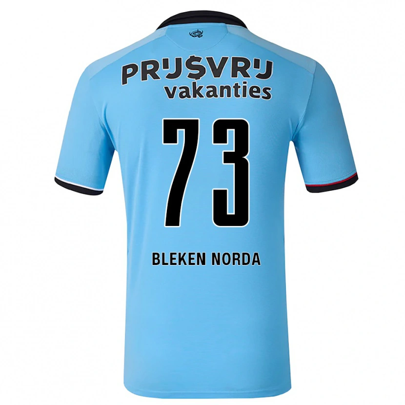 Danxen Mujer Camiseta Haakon Bleken Norda #73 Azulcieloprofundo Negro Rojo 2ª Equipación 2026/27 La Camisa
