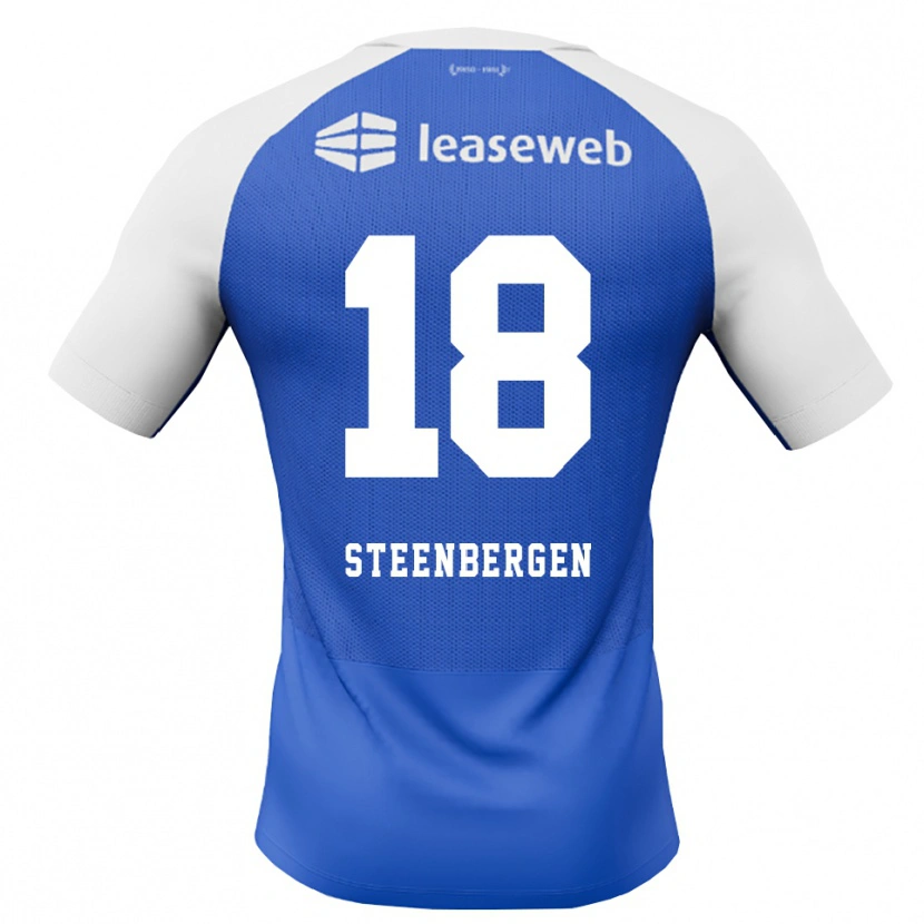 Danxen Mujer Camiseta Thom Steenbergen #18 Azuldodger Rojo Blanco 2ª Equipación 2026/27 La Camisa