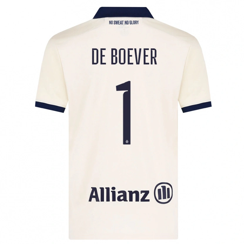 Danxen Mujer Camiseta Jesse De Boever #1 Beige Negro 2ª Equipación 2026/27 La Camisa
