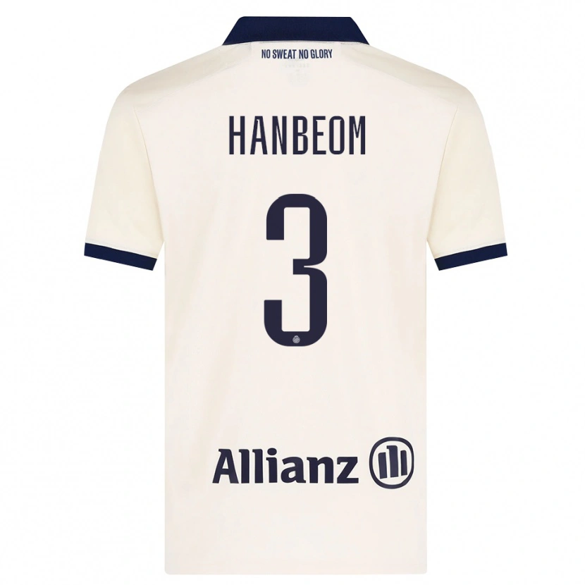 Danxen Mujer Camiseta Han-Beom Lee #3 Beige Negro 2ª Equipación 2026/27 La Camisa