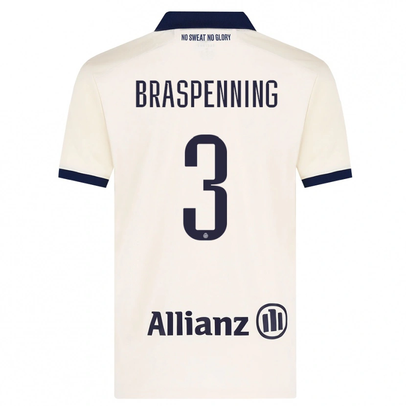 Danxen Mujer Camiseta Daan Braspenning #3 Beige Negro 2ª Equipación 2026/27 La Camisa