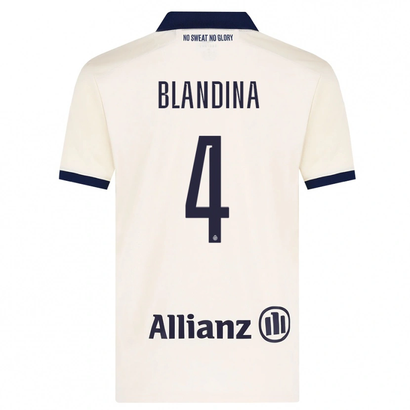 Danxen Mujer Camiseta Noham Blandina #4 Beige Negro 2ª Equipación 2026/27 La Camisa