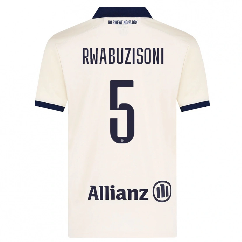Danxen Mujer Camiseta Noah Rwabuzisoni #5 Beige Negro 2ª Equipación 2026/27 La Camisa