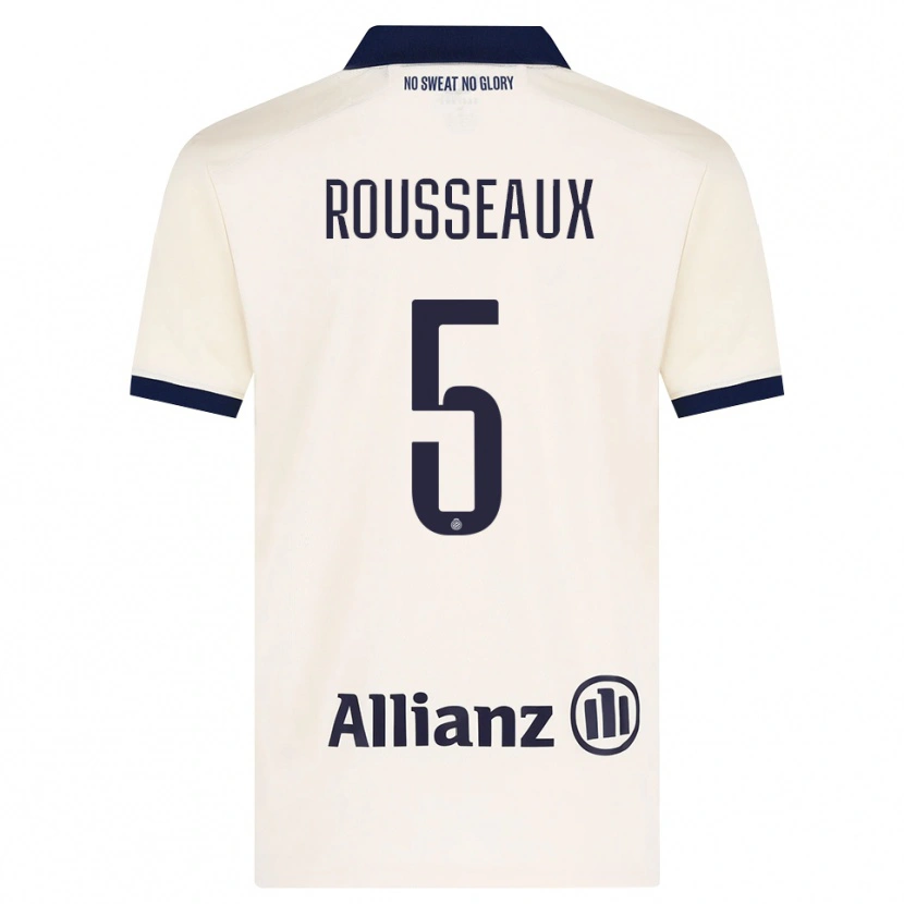 Danxen Mujer Camiseta Luca Rousseaux #5 Beige Negro 2ª Equipación 2026/27 La Camisa