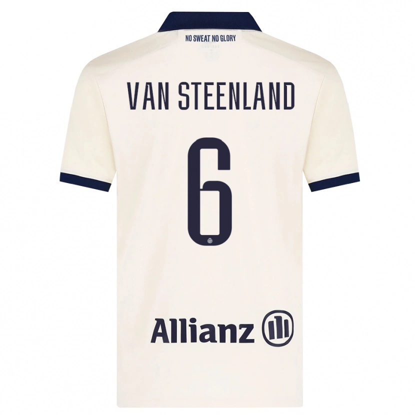 Danxen Mujer Camiseta Gilles Van Steenland #6 Beige Negro 2ª Equipación 2026/27 La Camisa