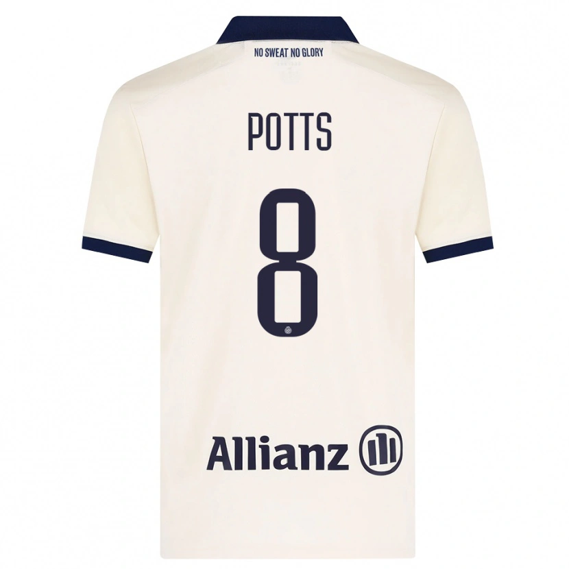 Danxen Mujer Camiseta Freddie Potts #8 Beige Negro 2ª Equipación 2026/27 La Camisa
