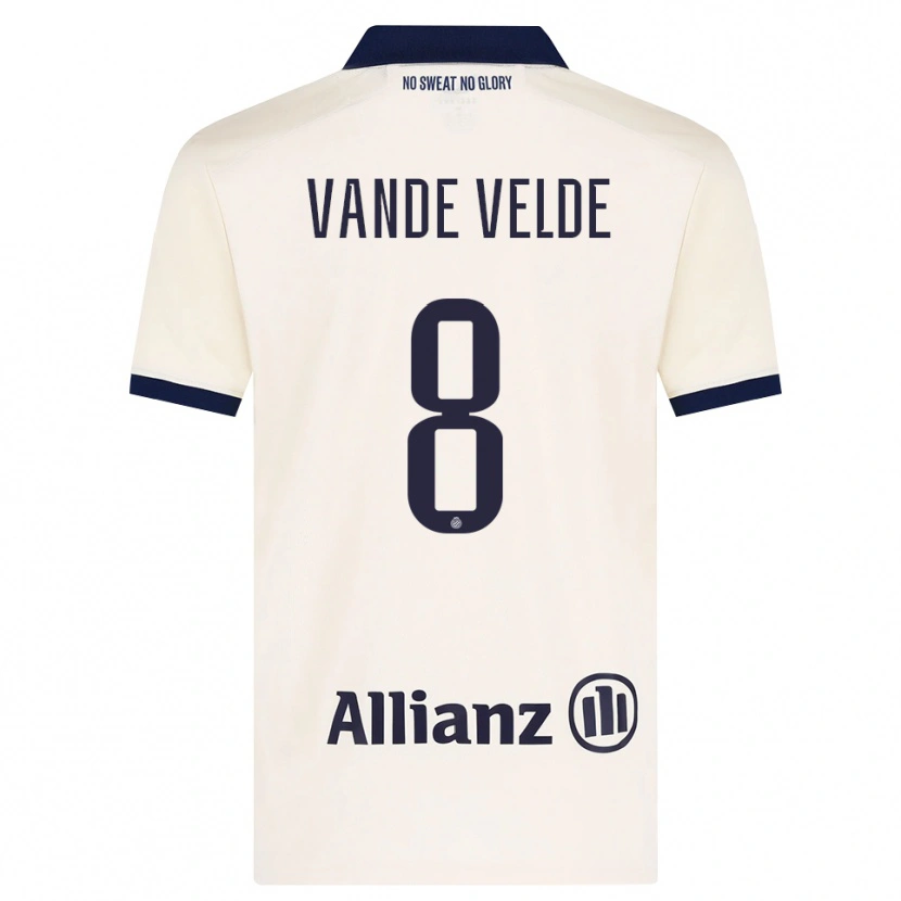 Danxen Mujer Camiseta Chloé Vande Velde #8 Beige Negro 2ª Equipación 2026/27 La Camisa