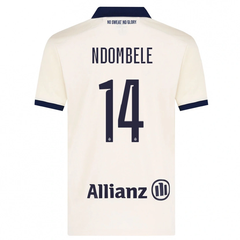 Danxen Mujer Camiseta Don Ndombele #14 Beige Negro 2ª Equipación 2026/27 La Camisa