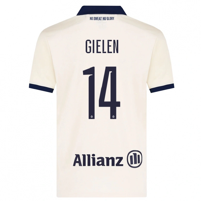 Danxen Mujer Camiseta Sterre Gielen #14 Beige Negro 2ª Equipación 2026/27 La Camisa