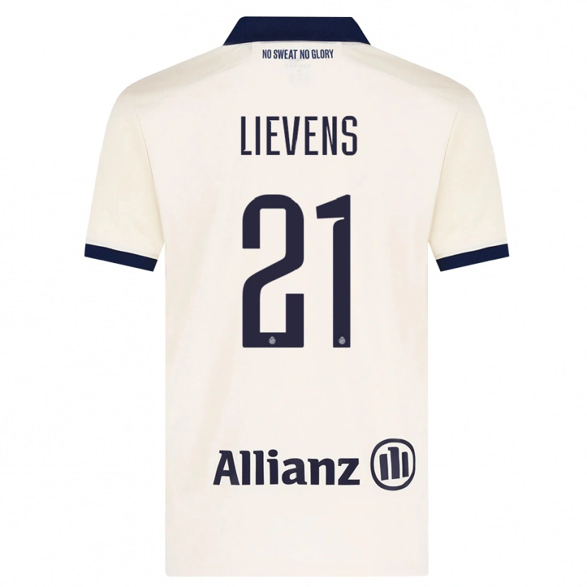 Danxen Mujer Camiseta Caitlin Lievens #21 Beige Negro 2ª Equipación 2026/27 La Camisa