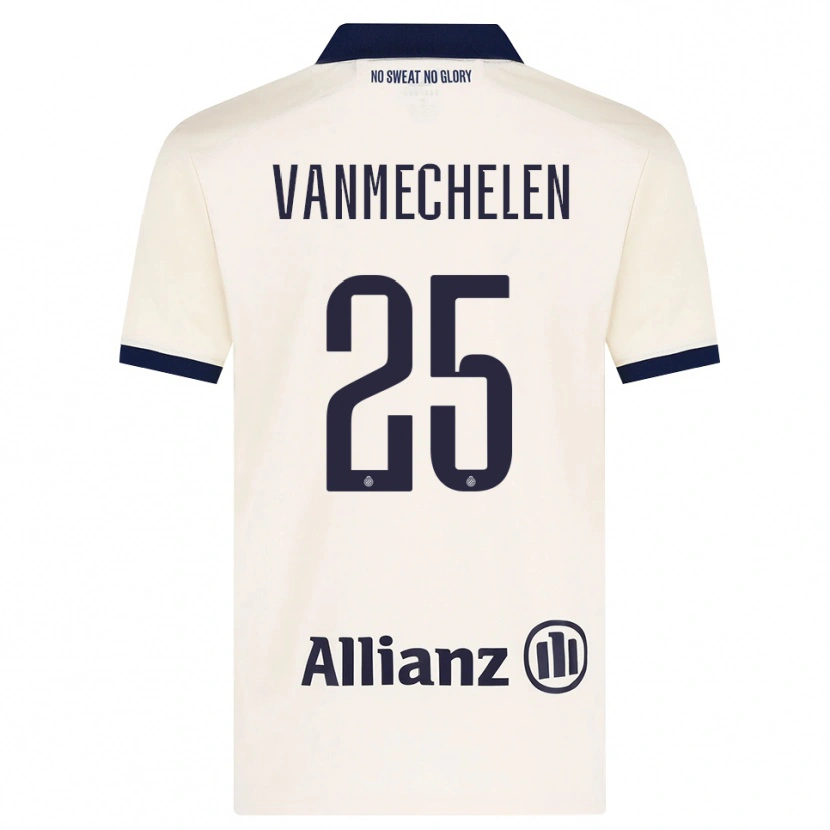Danxen Mujer Camiseta Davinia Vanmechelen #25 Beige Negro 2ª Equipación 2026/27 La Camisa