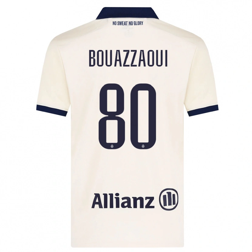 Danxen Mujer Camiseta Ilyas Bouazzaoui #80 Beige Negro 2ª Equipación 2026/27 La Camisa