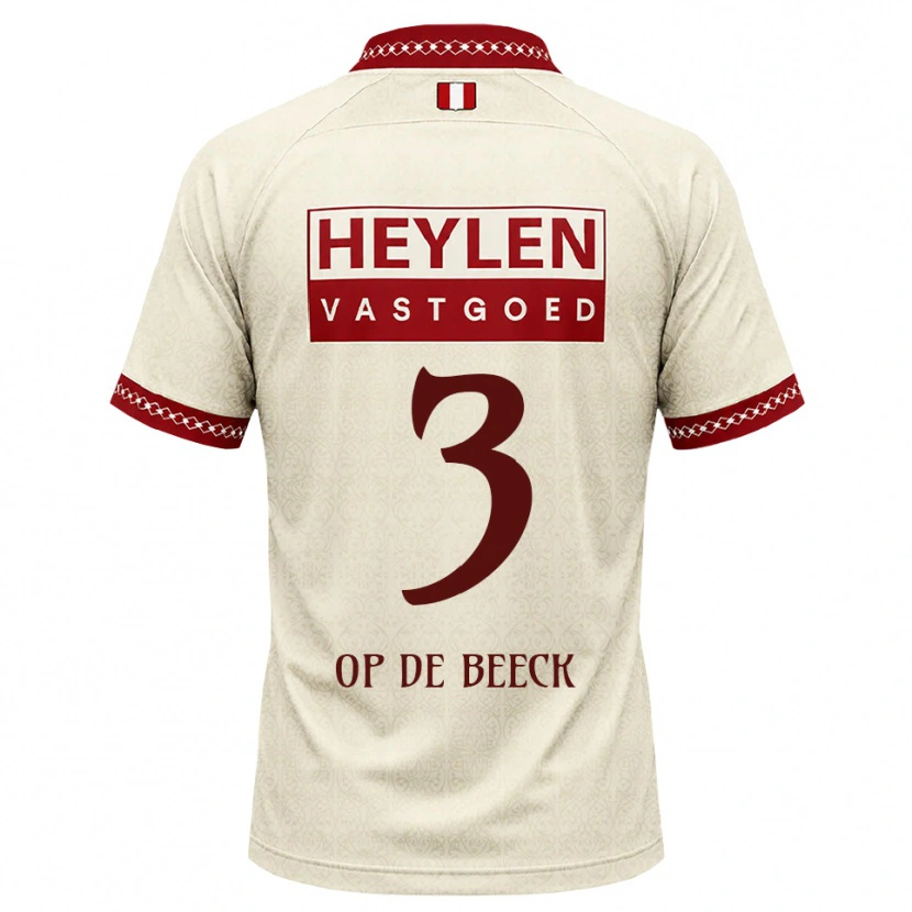 Danxen Mujer Camiseta Gregg Op De Beeck #3 Beige Rojo 2ª Equipación 2026/27 La Camisa