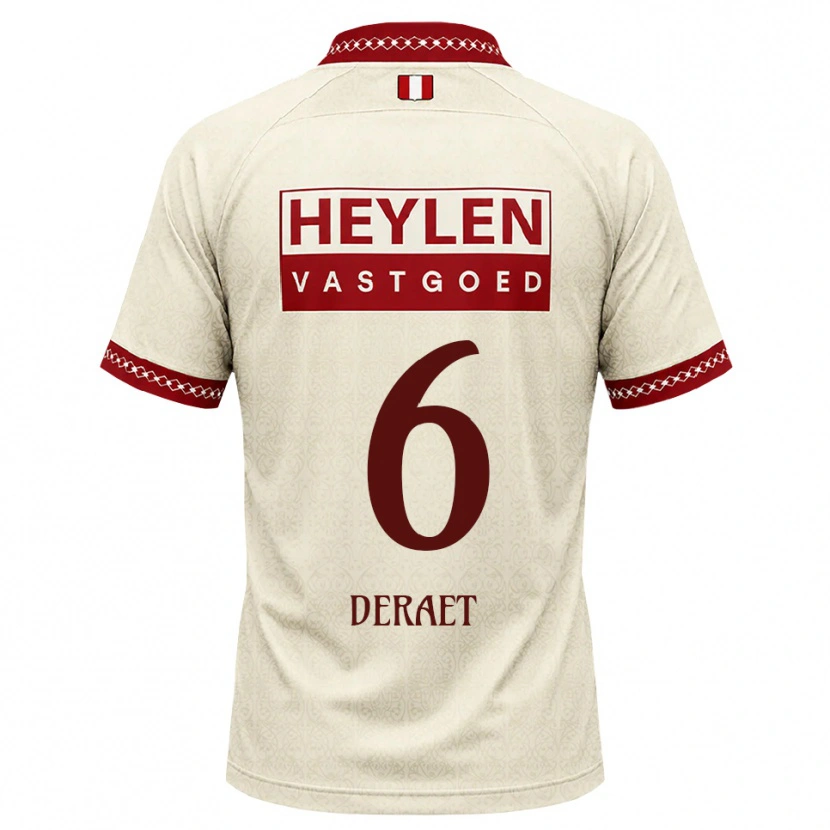 Danxen Mujer Camiseta Xavi Deraet #6 Beige Rojo 2ª Equipación 2026/27 La Camisa