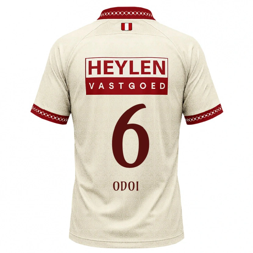 Danxen Mujer Camiseta Denis Odoi #6 Beige Rojo 2ª Equipación 2026/27 La Camisa
