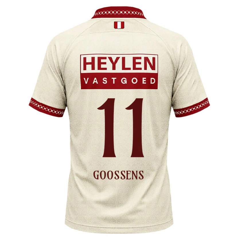 Danxen Mujer Camiseta Mattias Goossens #11 Beige Rojo 2ª Equipación 2026/27 La Camisa