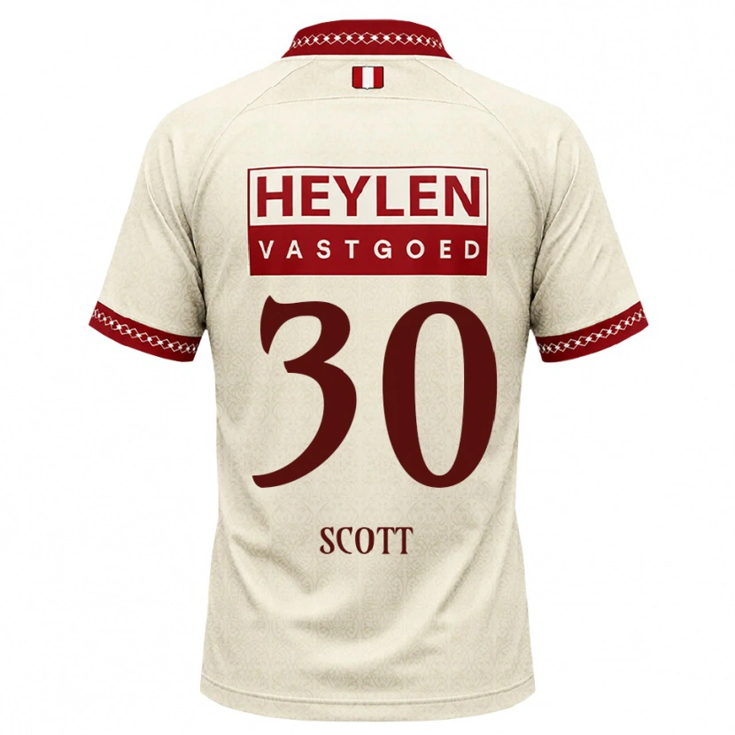 Danxen Mujer Camiseta Christopher Scott #30 Beige Rojo 2ª Equipación 2026/27 La Camisa