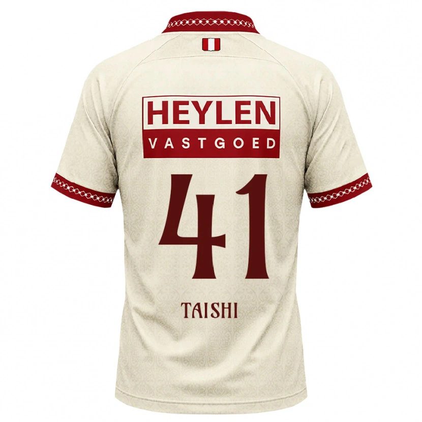 Danxen Mujer Camiseta Taishi Brandon Nozawa #41 Beige Rojo 2ª Equipación 2026/27 La Camisa
